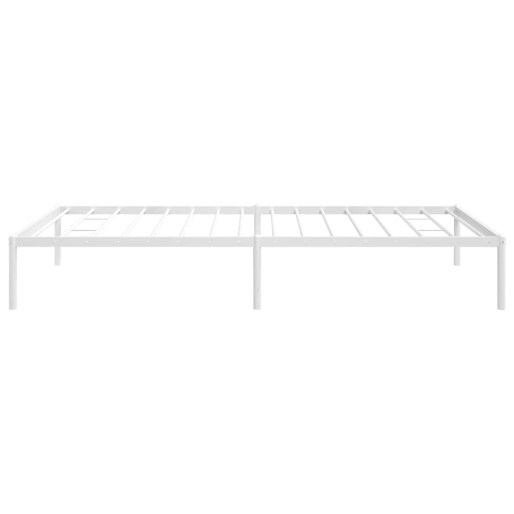 Metal Bed Frame White 107x203 cm