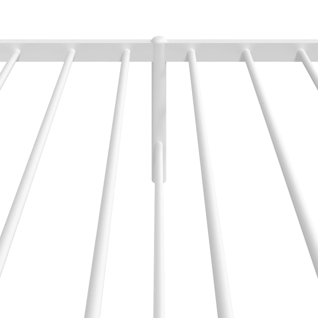 Metal Bed Frame with Headboard White 92x187 cm Single Size