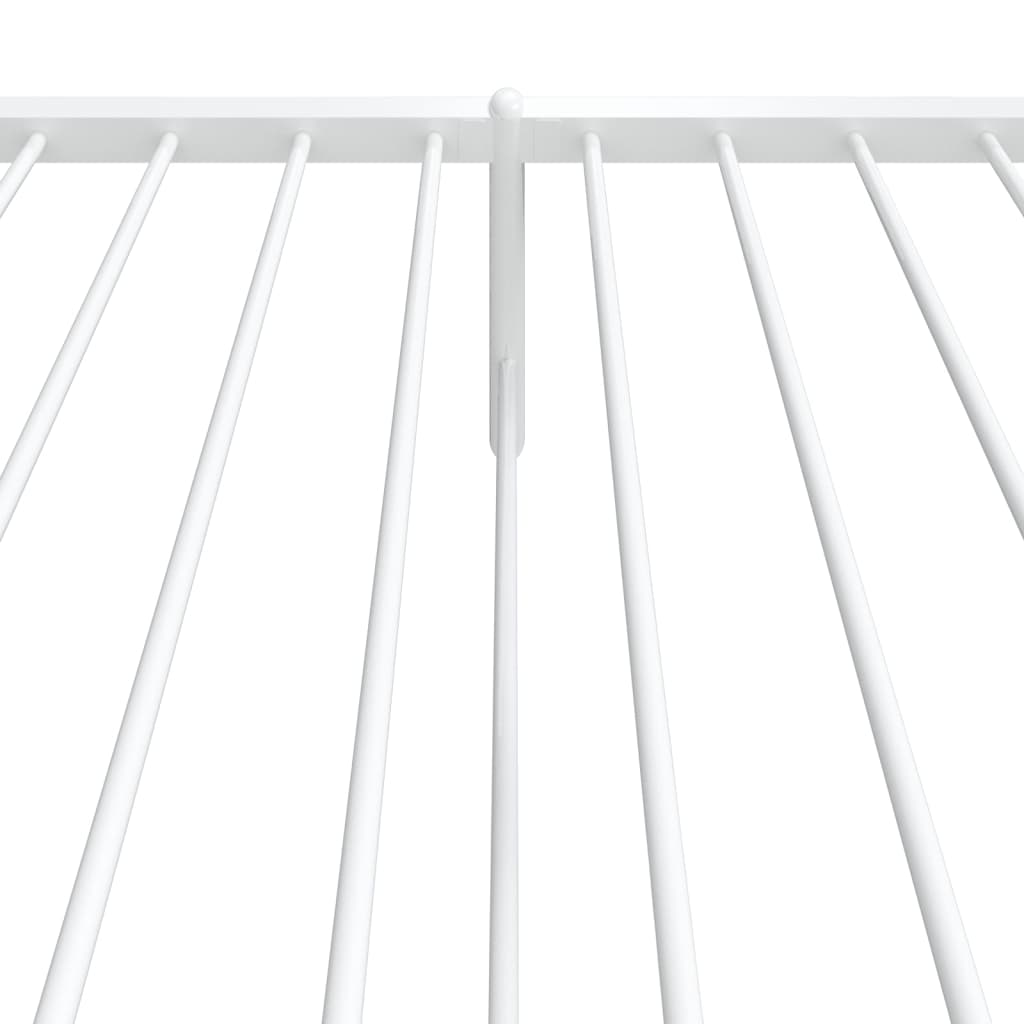 Metal Bed Frame with Headboard and Footboard White 92x187 cm Single Size