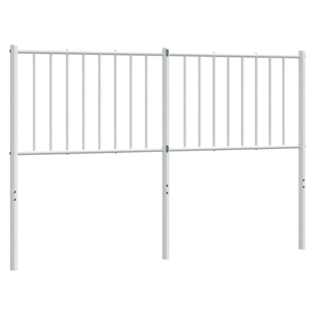 Metal Headboard White 137 cm