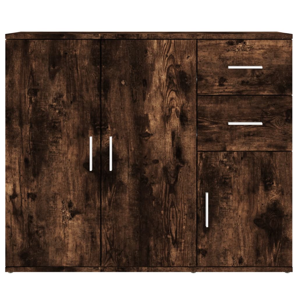 Sideboard Smoked Oak 91x29.5x75 cm Engineered Wood