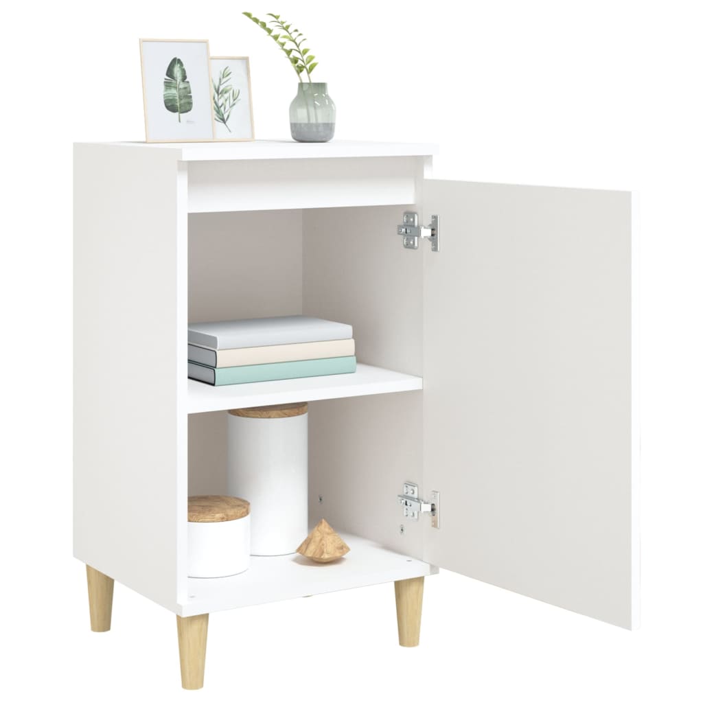 Bedside Cabinet White 40x35x70 cm Engineered Wood