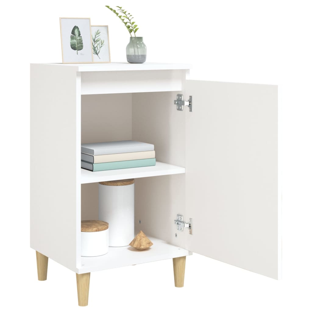 Bedside Cabinets 2 pcs High Gloss White 40x35x70 cm Engineered Wood