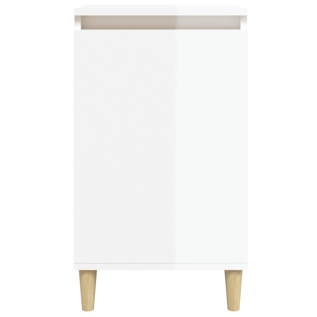 Bedside Cabinets 2 pcs High Gloss White 40x35x70 cm Engineered Wood