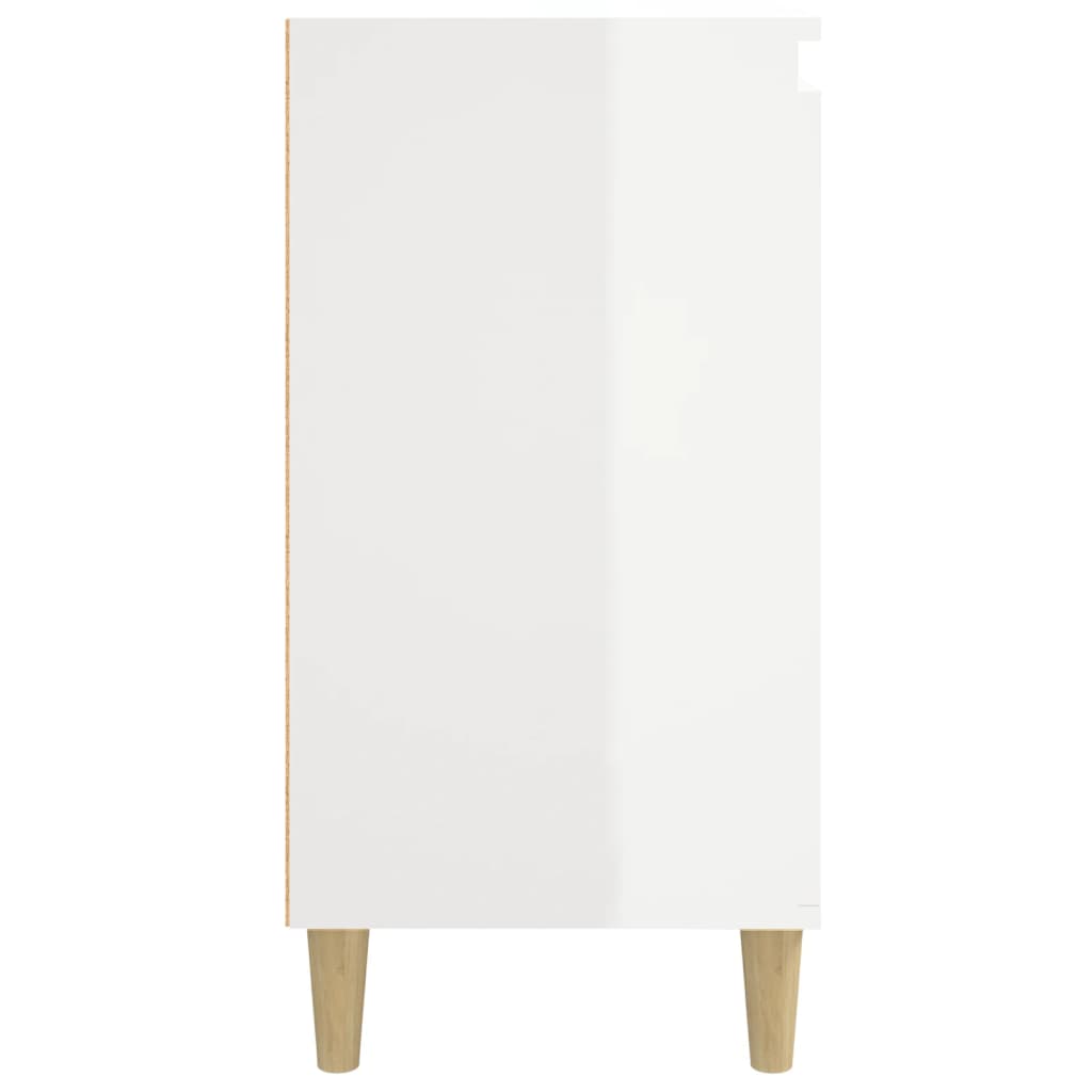 Bedside Cabinets 2 pcs High Gloss White 40x35x70 cm Engineered Wood