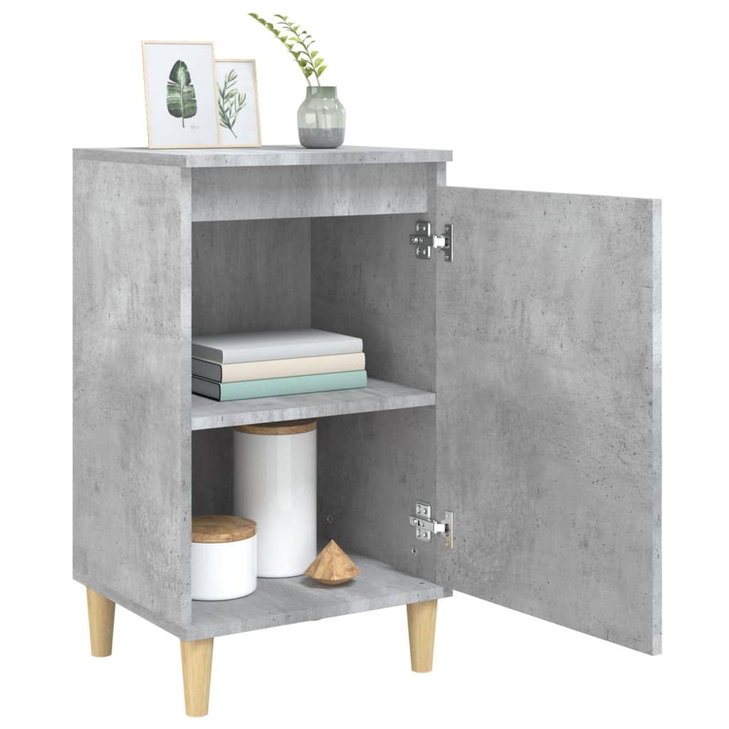 Bedside Cabinet Concrete Grey 40x35x70 cm Engineered Wood