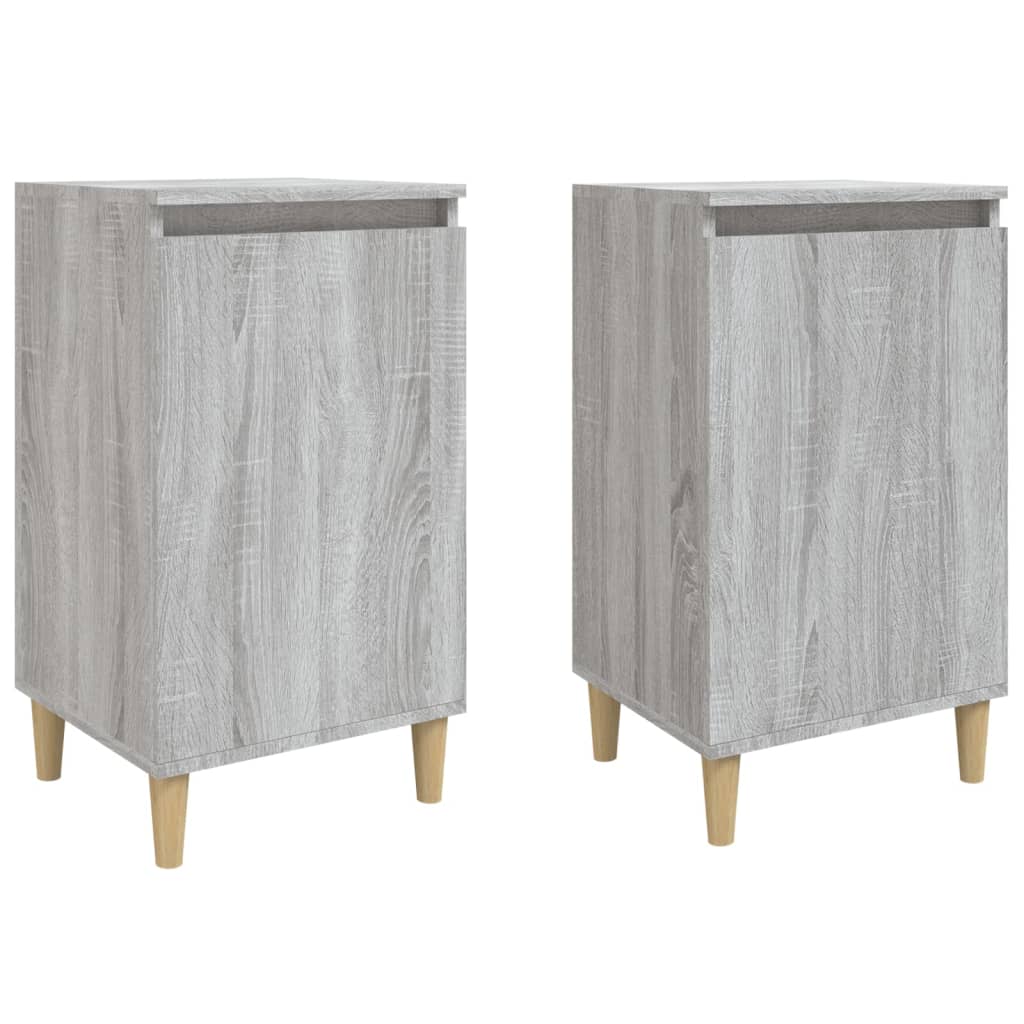 Bedside Cabinets 2 pcs Grey Sonoma 40x35x70 cm Engineered Wood