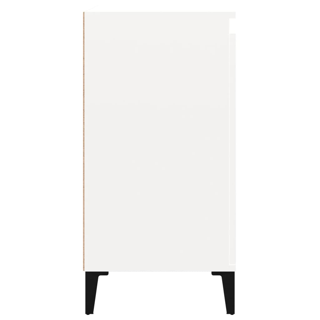 Bedside Cabinets 2 pcs High Gloss White 40x35x70cm Engineered Wood