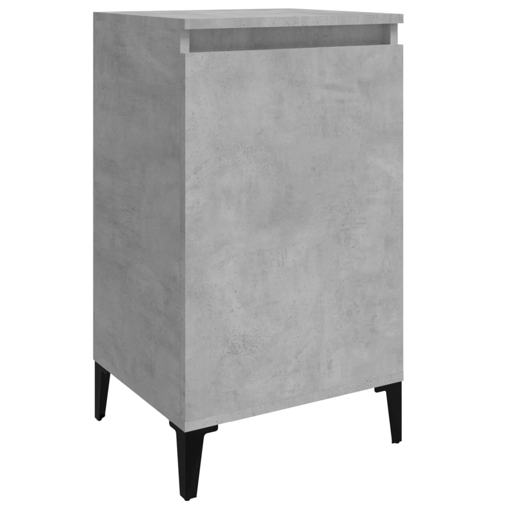 Bedside Cabinets 2 pcs Concrete Grey 40x35x70 cm Engineered Wood