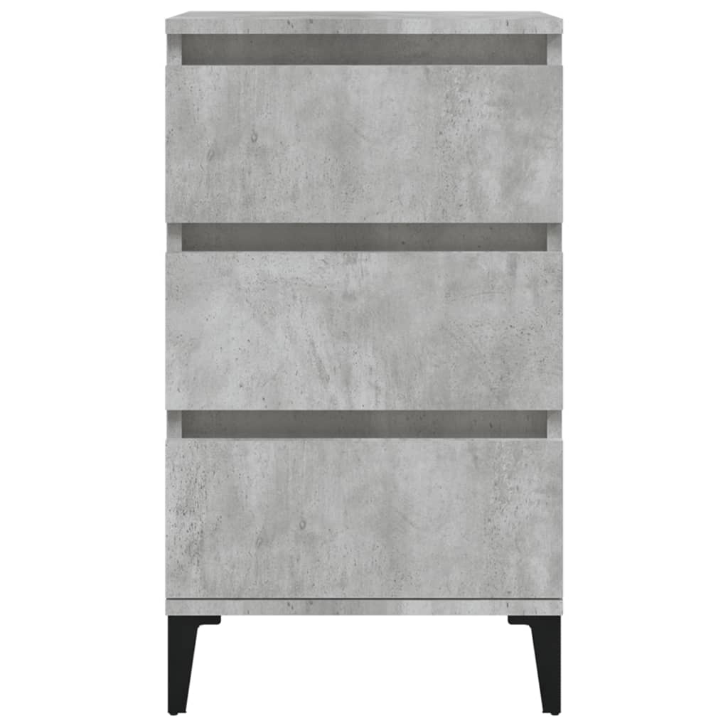 Bedside Cabinet Concrete Grey 40x35x70 cm Engineered Wood