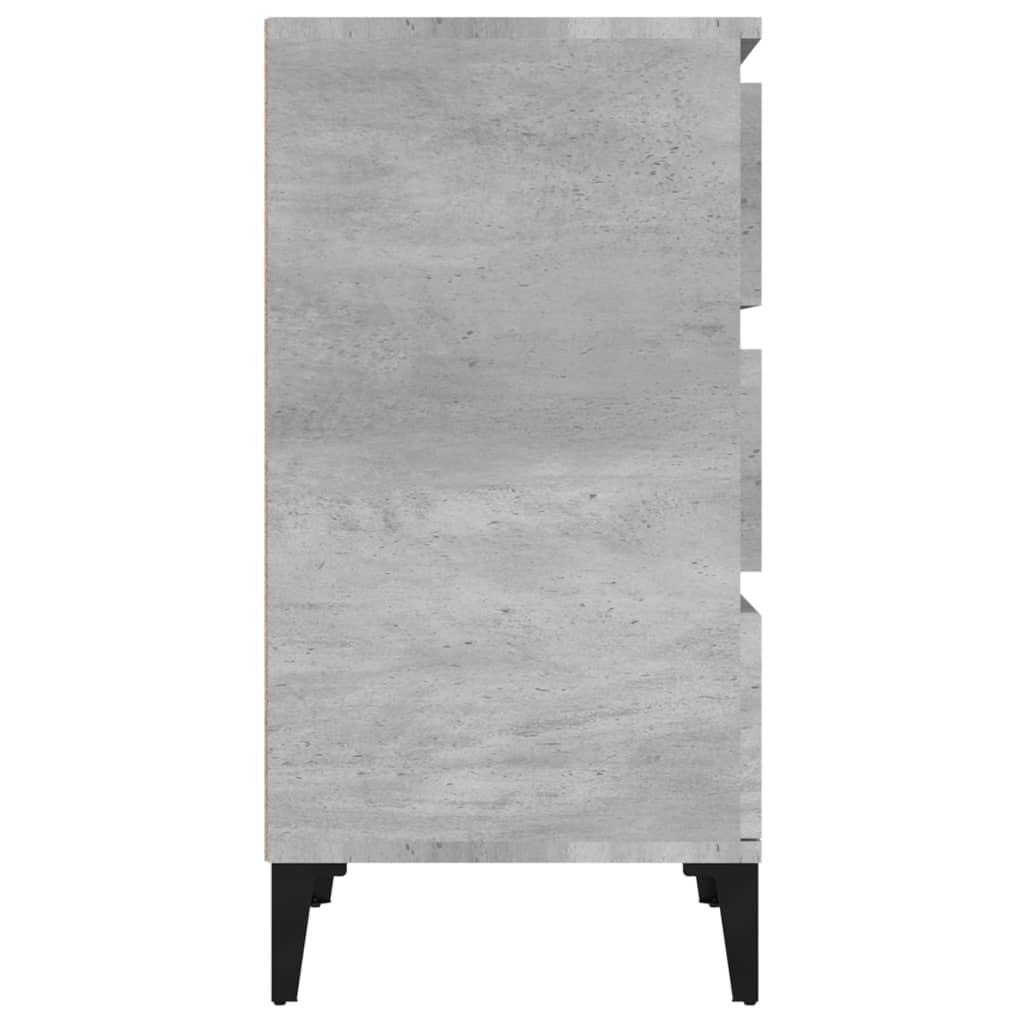 Bedside Cabinet Concrete Grey 40x35x70 cm Engineered Wood