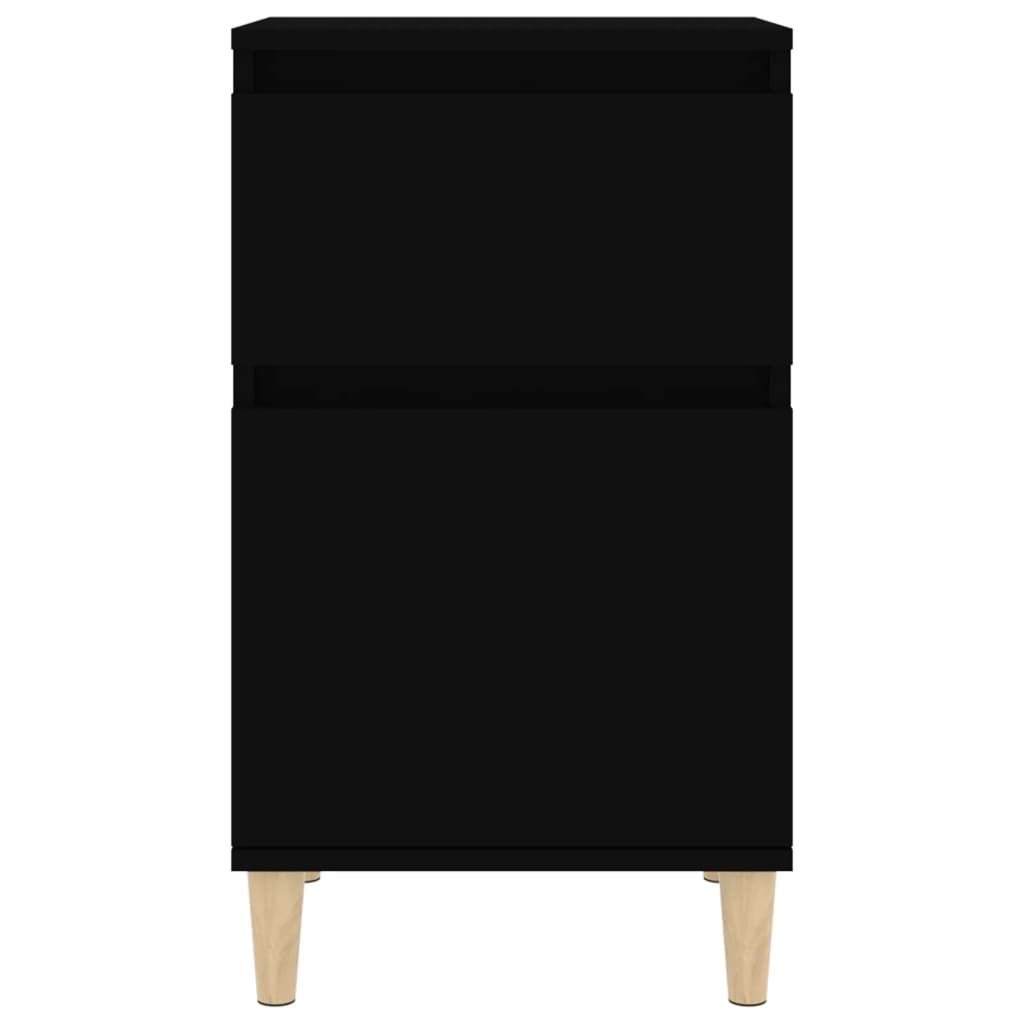 Bedside Cabinet Black 40x35x70 cm