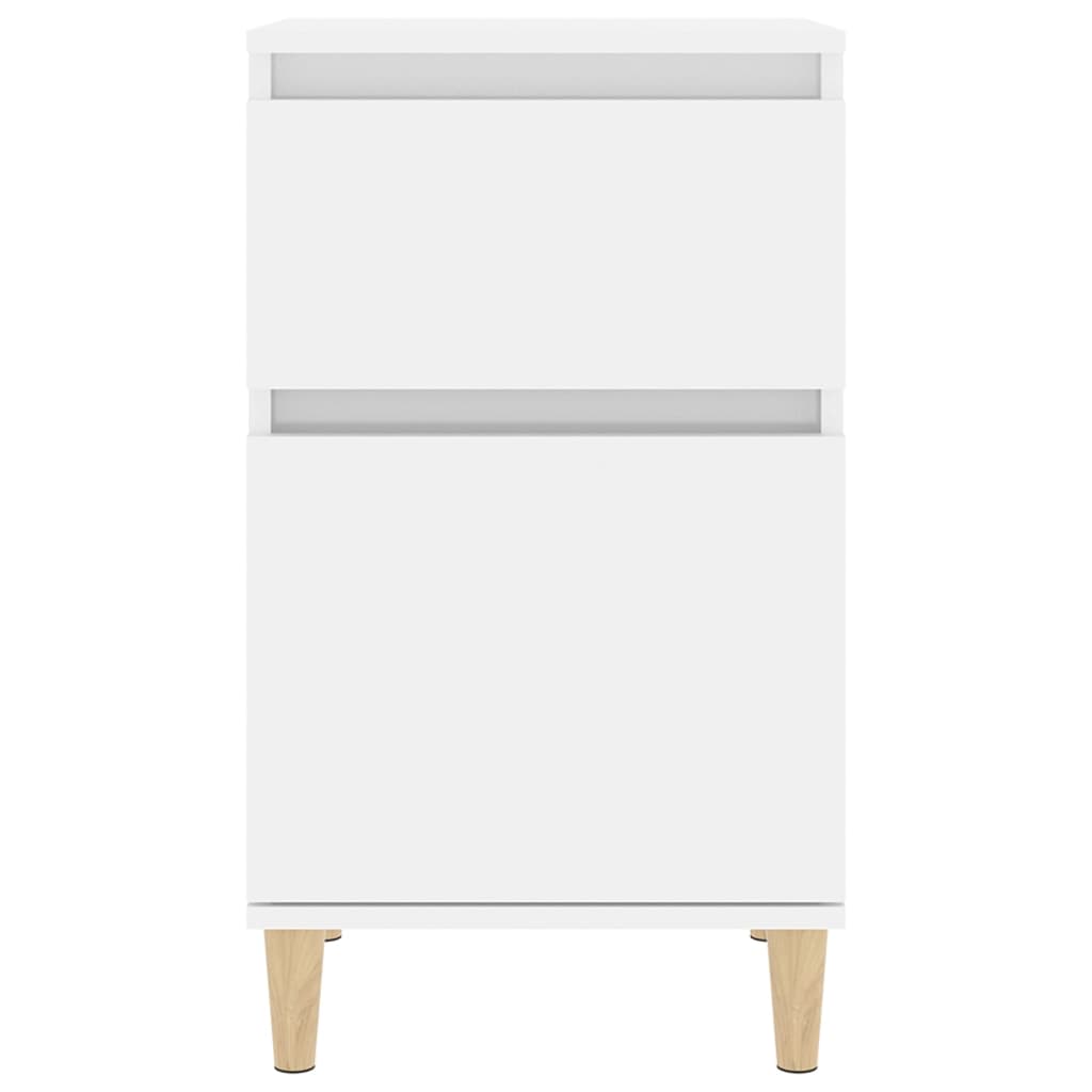 Bedside Cabinets 2 pcs High Gloss White 40x35x70 cm