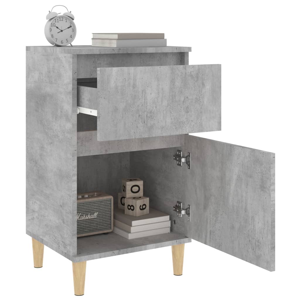 Bedside Cabinets 2 pcs Concrete Grey 40x35x70 cm