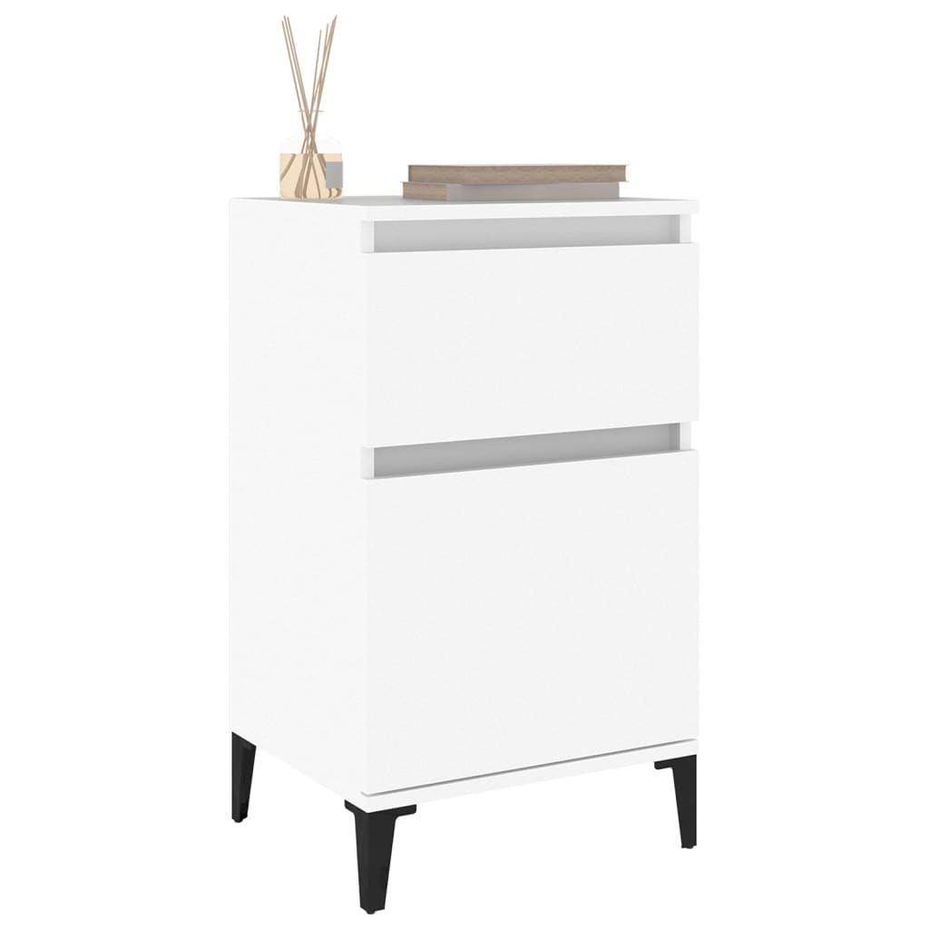 Bedside Cabinet White 40x35x70 cm