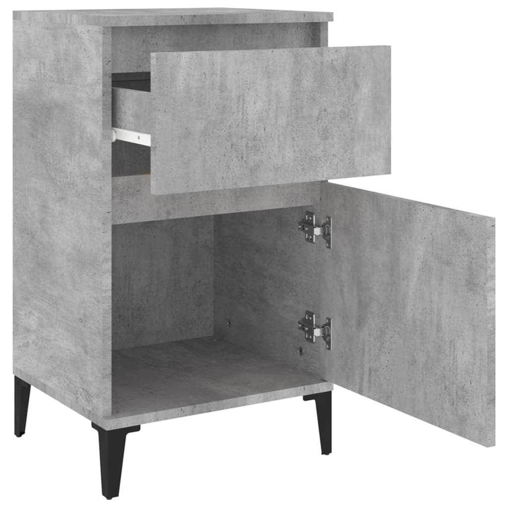 Bedside Cabinet Concrete Grey 40x35x70 cm