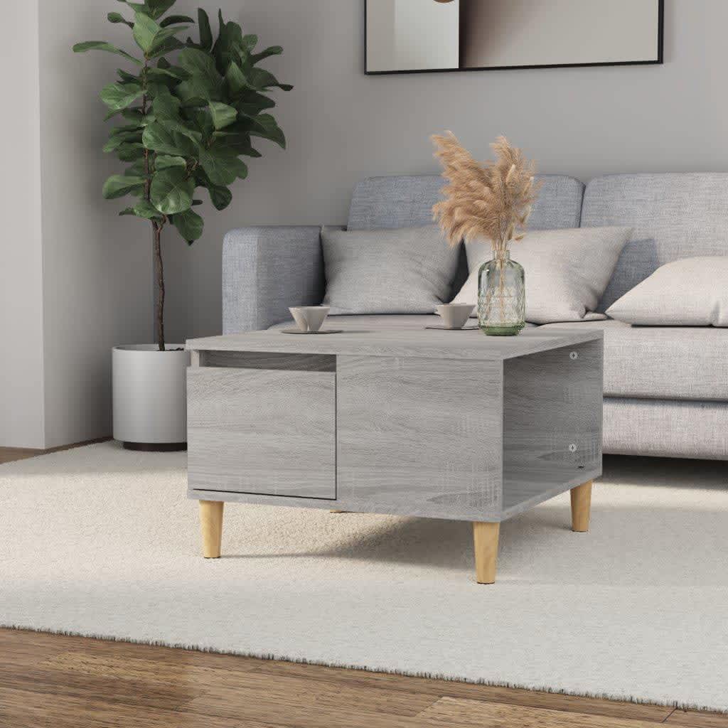 Coffee Table Grey Sonoma 55x55x36.5 cm Engineered Wood