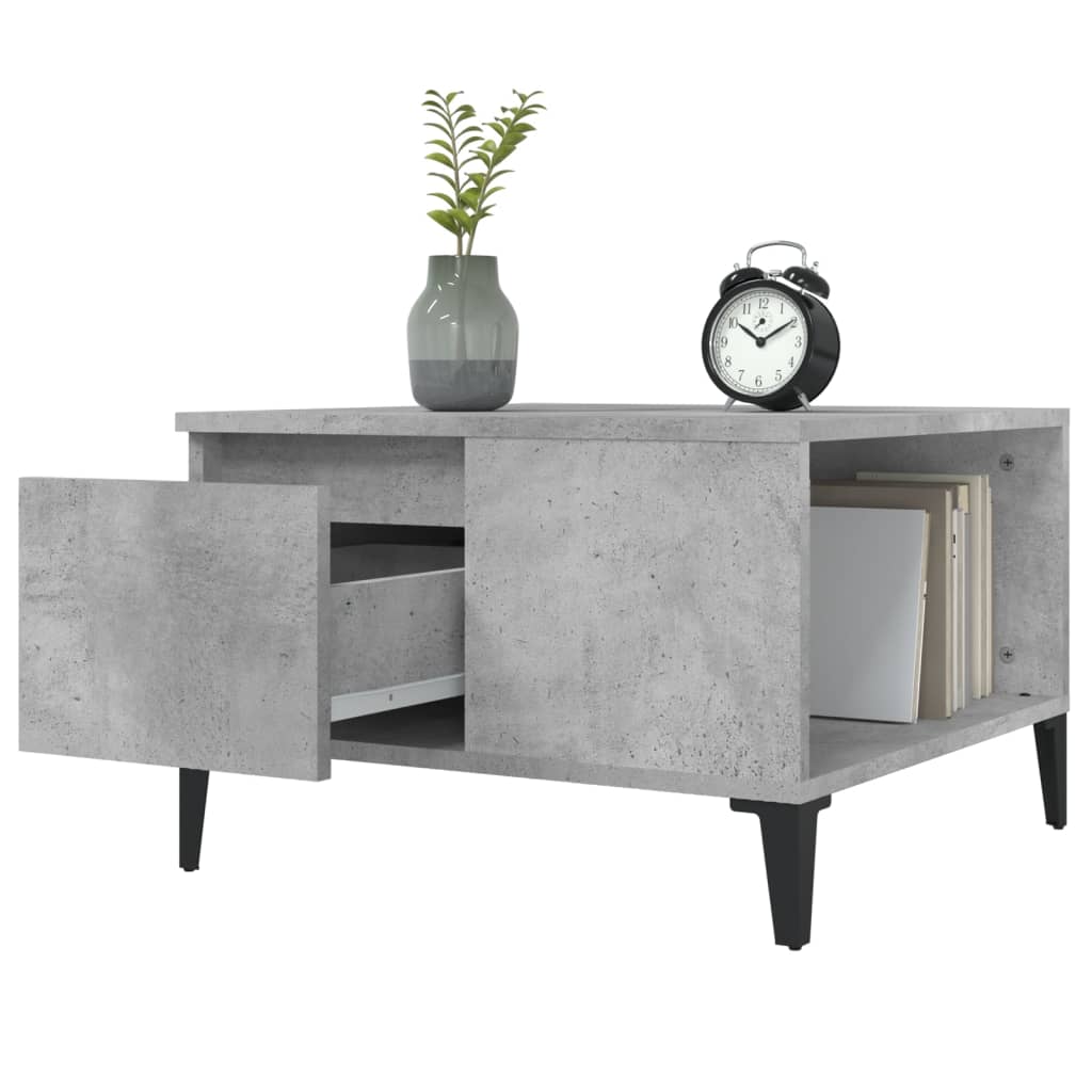 Coffee Table Concrete Grey 55x55x36.5 cm Engineered Wood