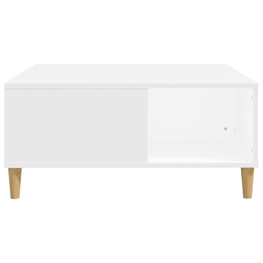 Coffee Table White 80x80x36.5 cm Engineered Wood