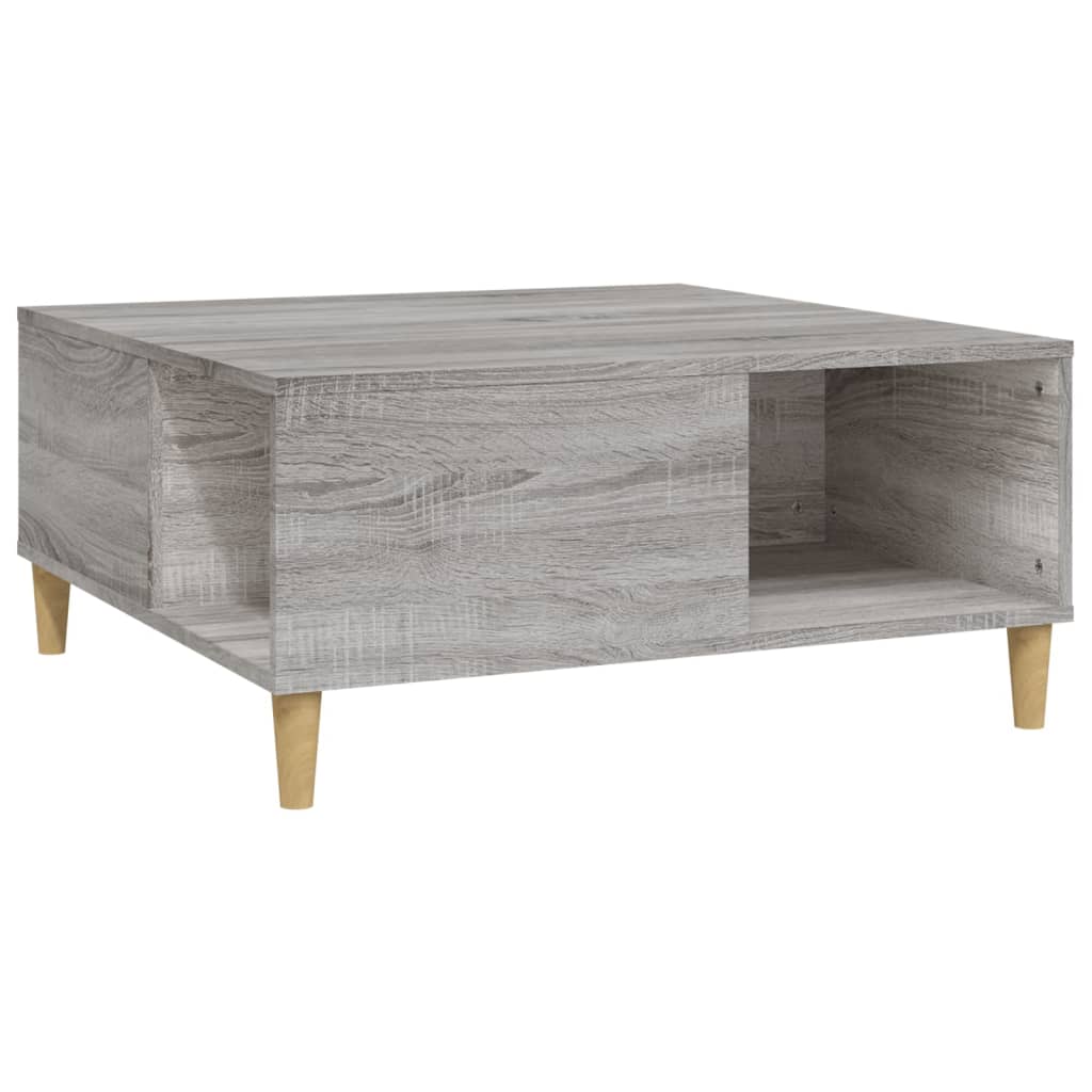 Coffee Table Grey Sonoma 80x80x36.5 cm Engineered Wood