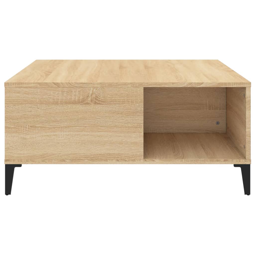 Coffee Table Sonoma Oak 80x80x36.5 cm Engineered Wood