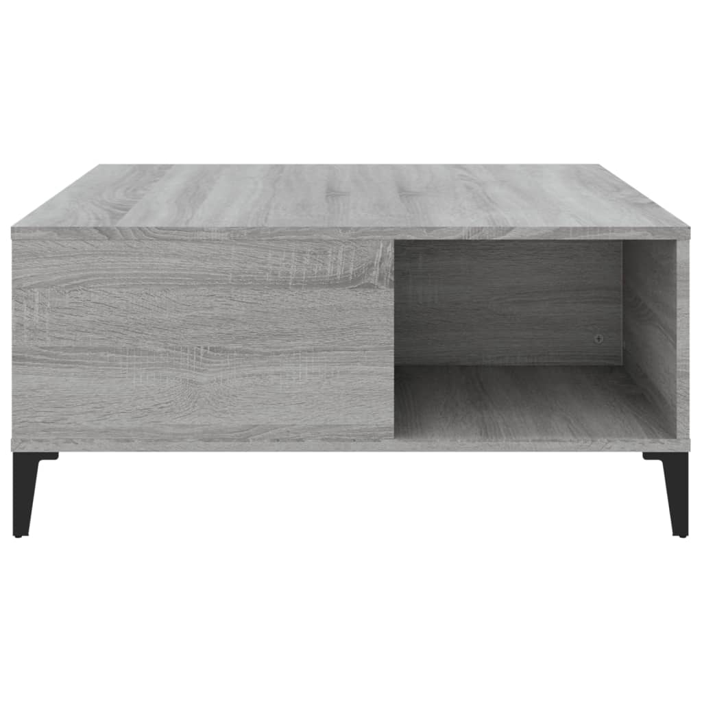 Coffee Table Grey Sonoma 80x80x36.5 cm Engineered Wood