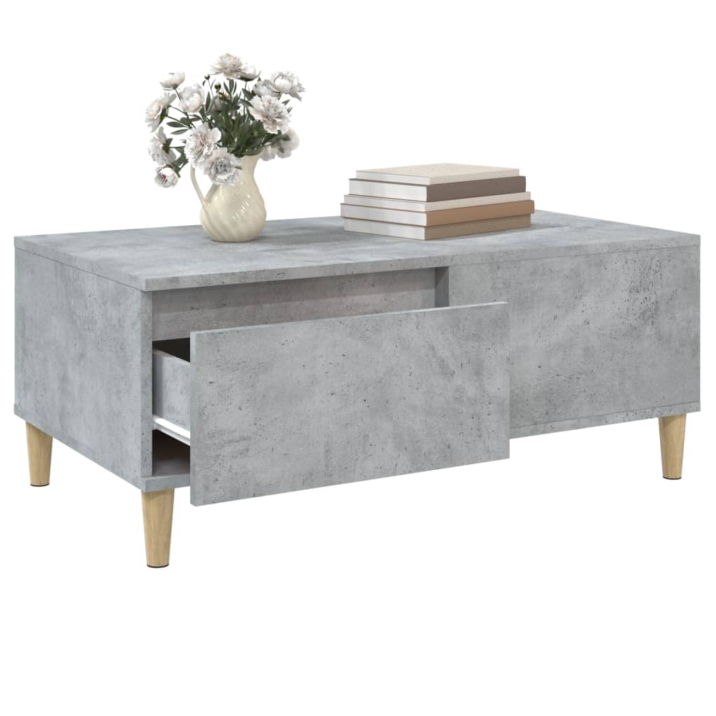 Coffee Table Concrete Grey 90x50x36.5 cm Engineered Wood