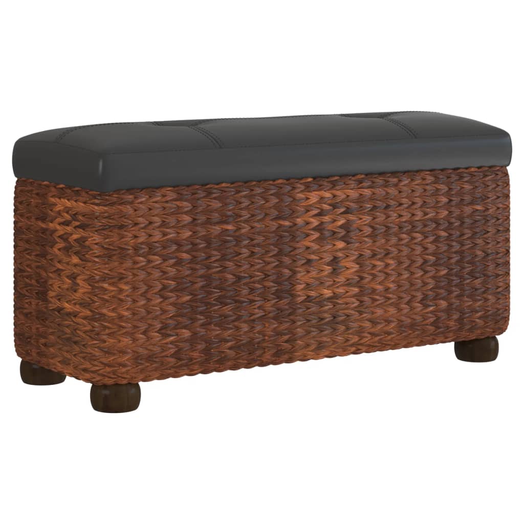 Storage Benches 2 pcs with Brown Cushion 69 cm Cattail