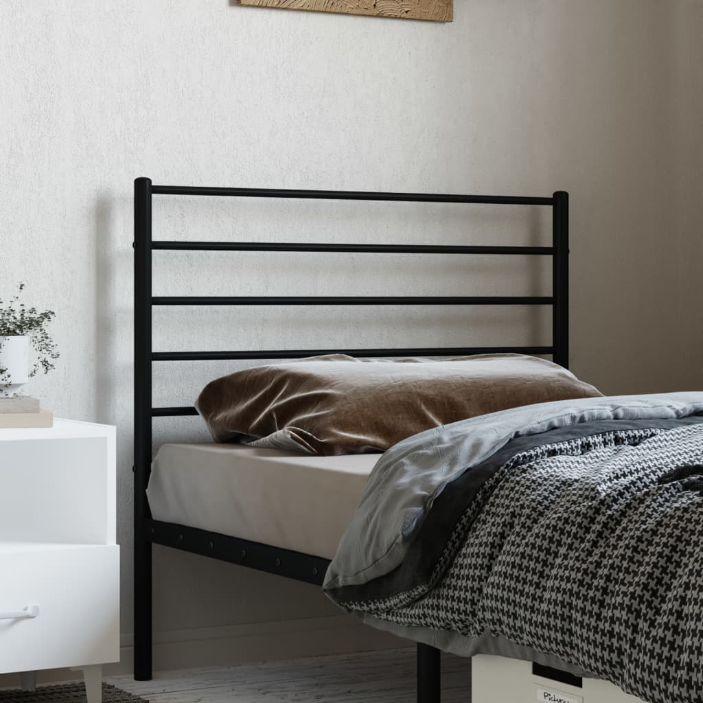 Metal Headboard Black 107 cm