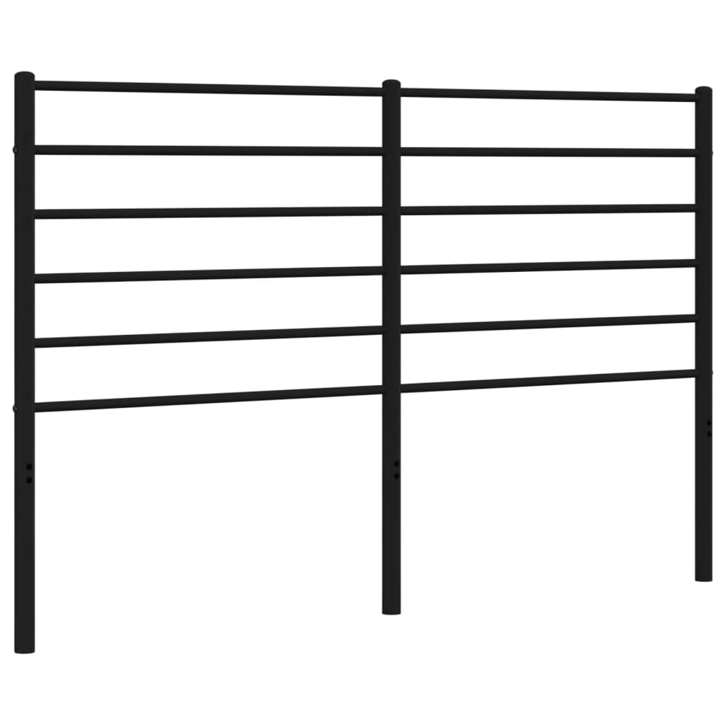 Metal Headboard Black 135 cm