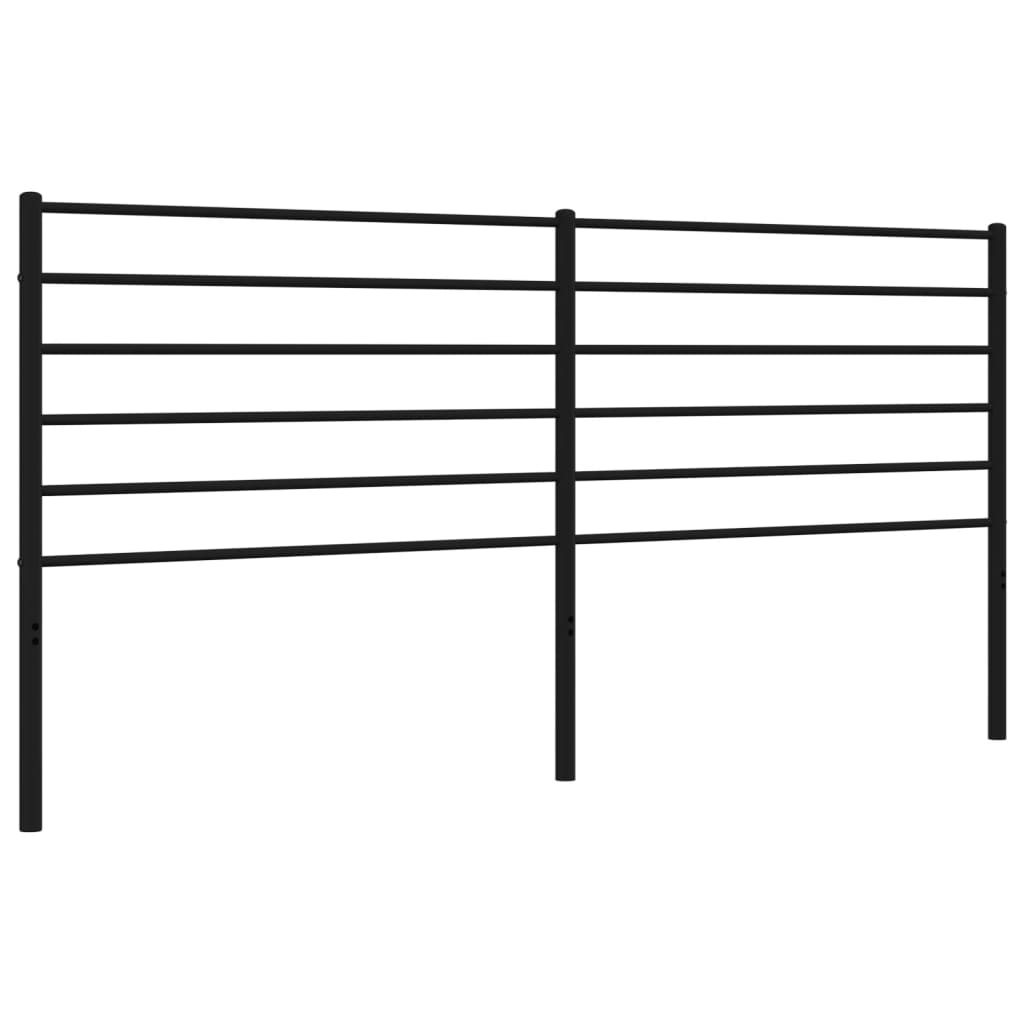 Metal Headboard Black 183 cm