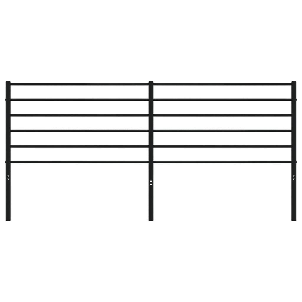 Metal Headboard Black 183 cm