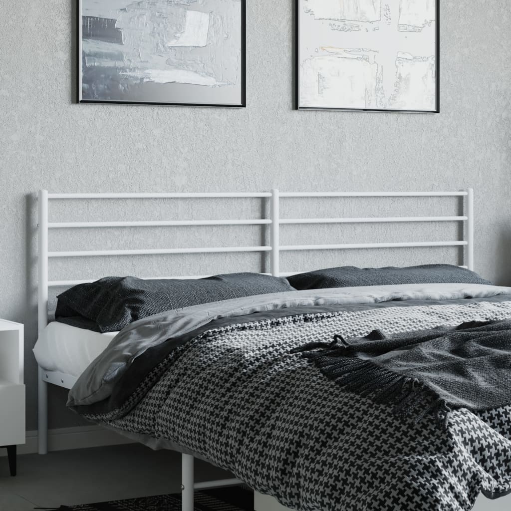 Metal Headboard White 183 cm