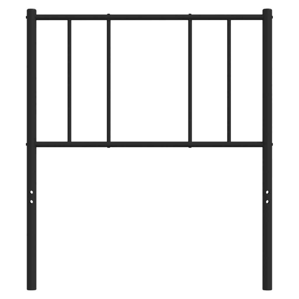 Metal Headboard Black 90 cm