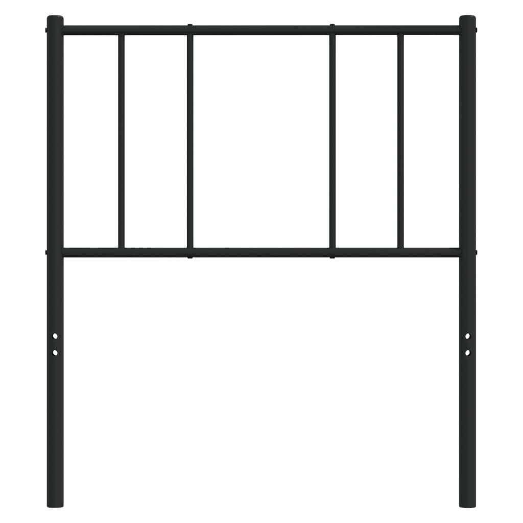 Metal Headboard Black 107 cm