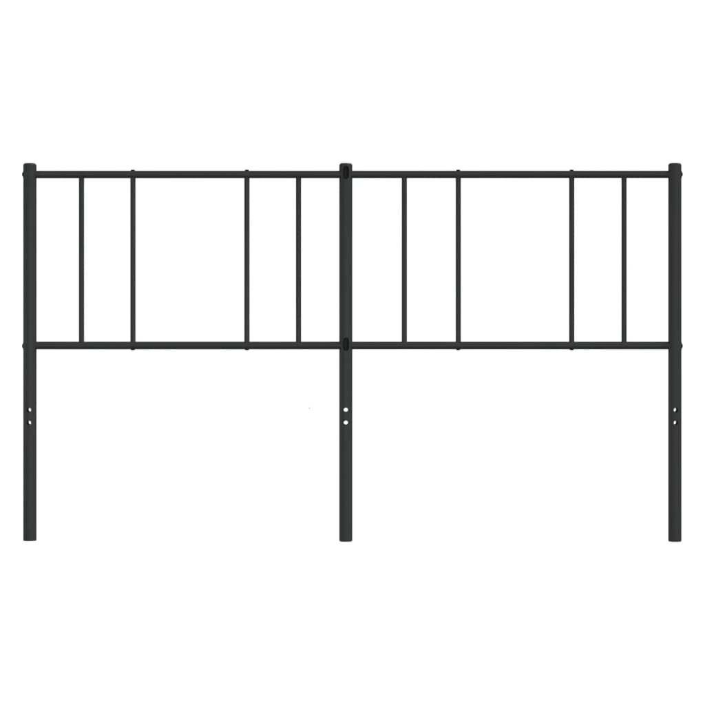 Metal Headboard Black 183 cm