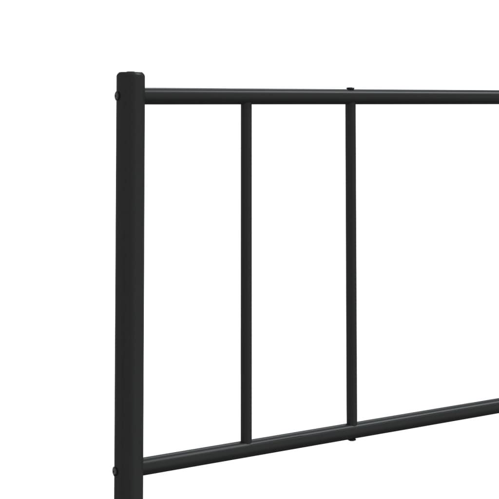 Metal Headboard Black 183 cm