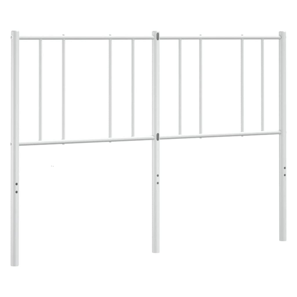 Metal Headboard White 137 cm