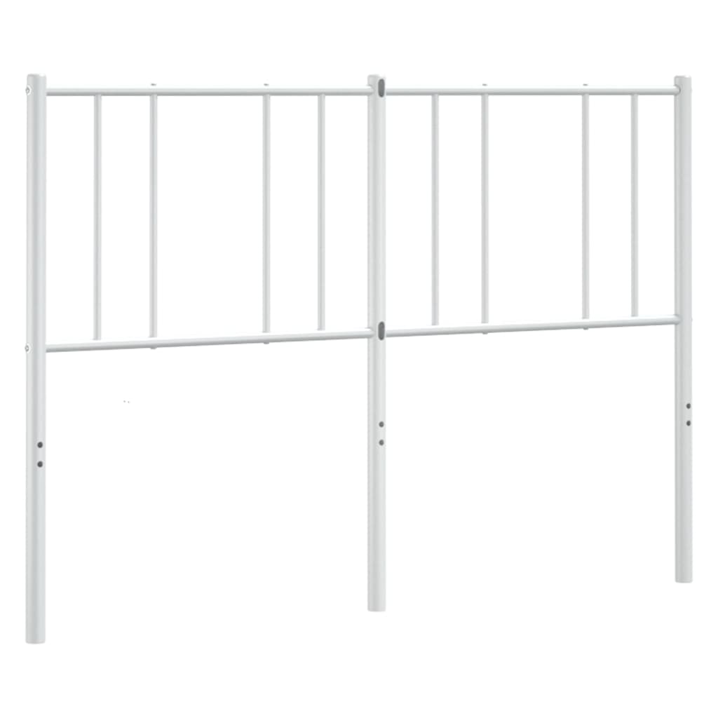 Metal Headboard White 152 cm