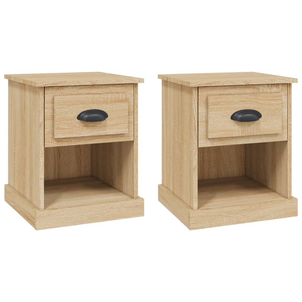 Bedside Cabinets 2 pcs Sonoma Oak 39x39x47.5 cm Engineered Wood