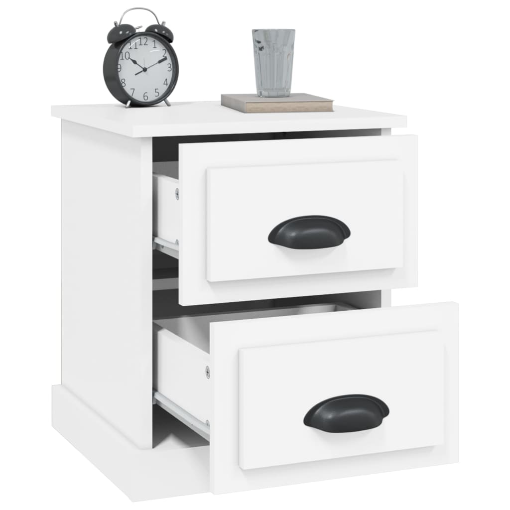 Bedside Cabinet White 39x39x47.5 cm Engineered Wood