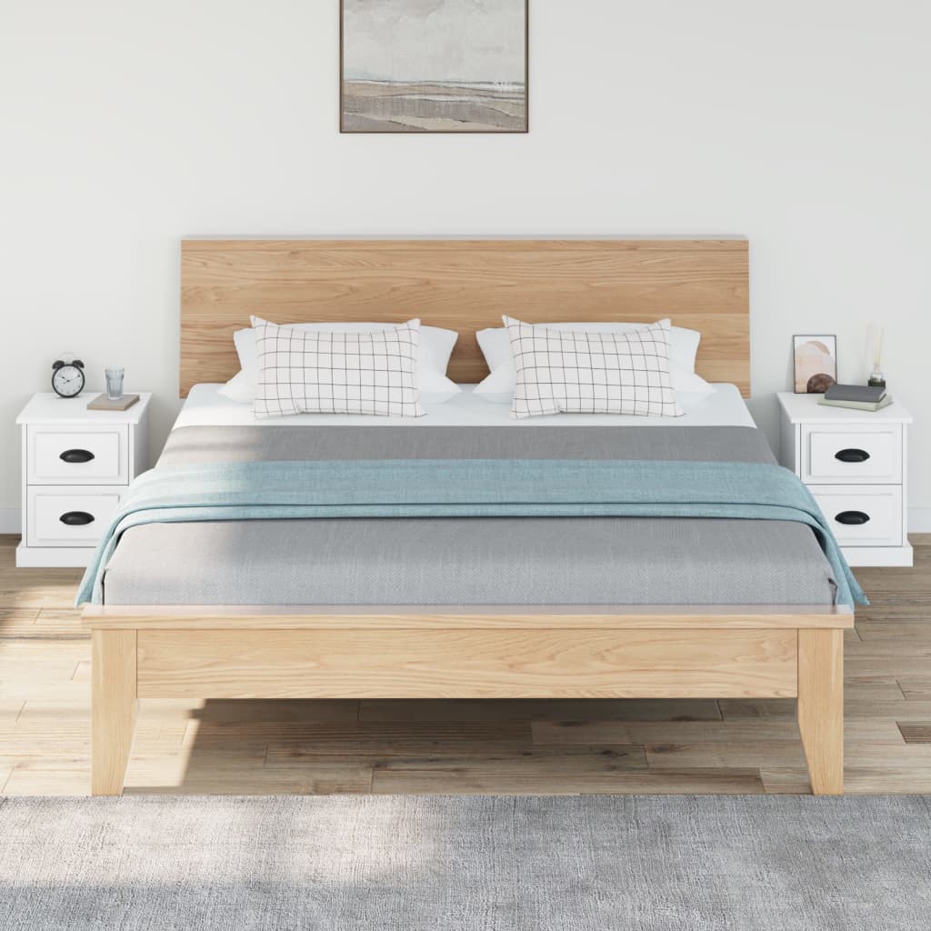 Bedside Cabinets 2 pcs White 39x39x47.5 cm Engineered Wood