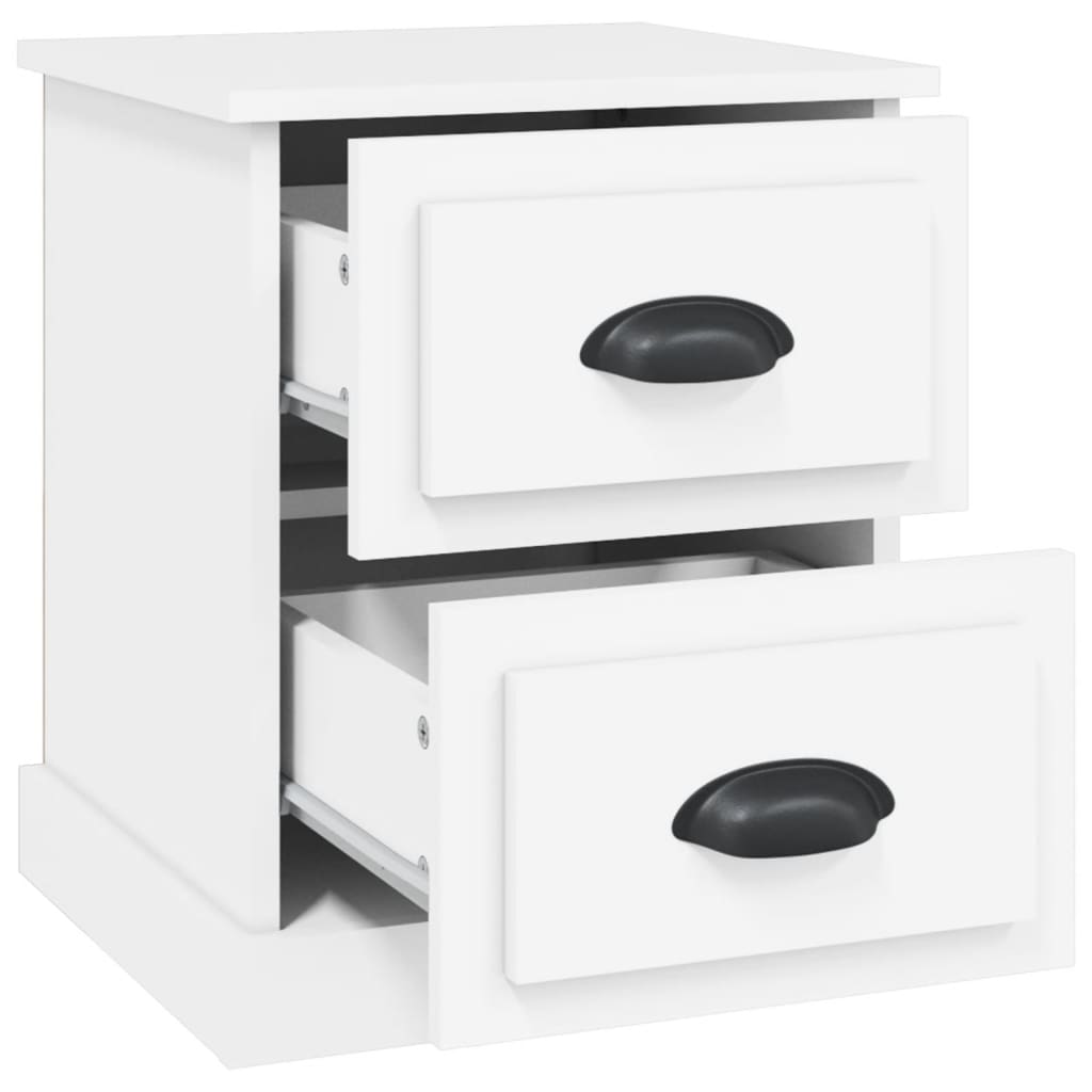 Bedside Cabinets 2 pcs White 39x39x47.5 cm Engineered Wood