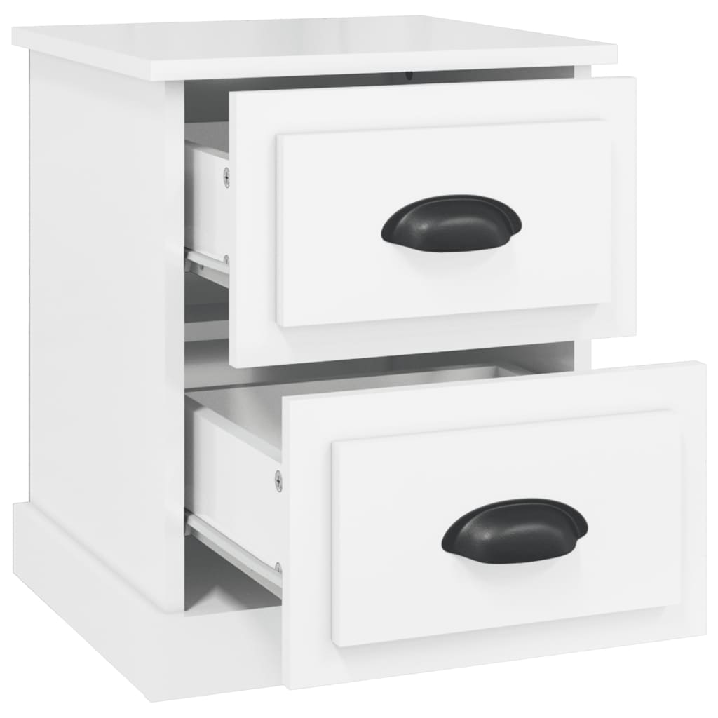 Bedside Cabinet High Gloss White 39x39x47.5 cm Engineered Wood