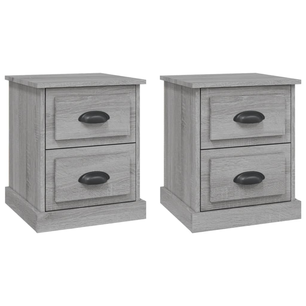 Bedside Cabinets 2 pcs Grey Sonoma 39x39x47.5 cm Engineered Wood