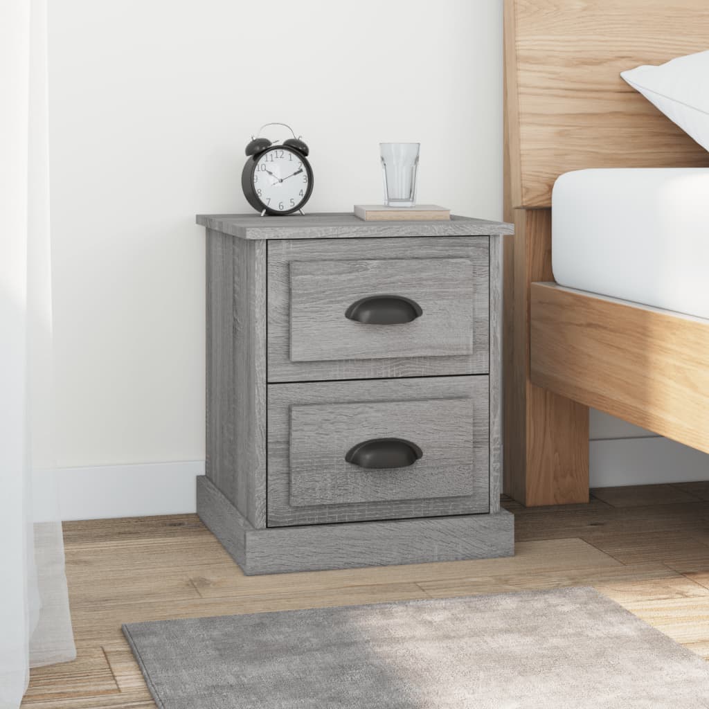 Bedside Cabinets 2 pcs Grey Sonoma 39x39x47.5 cm Engineered Wood