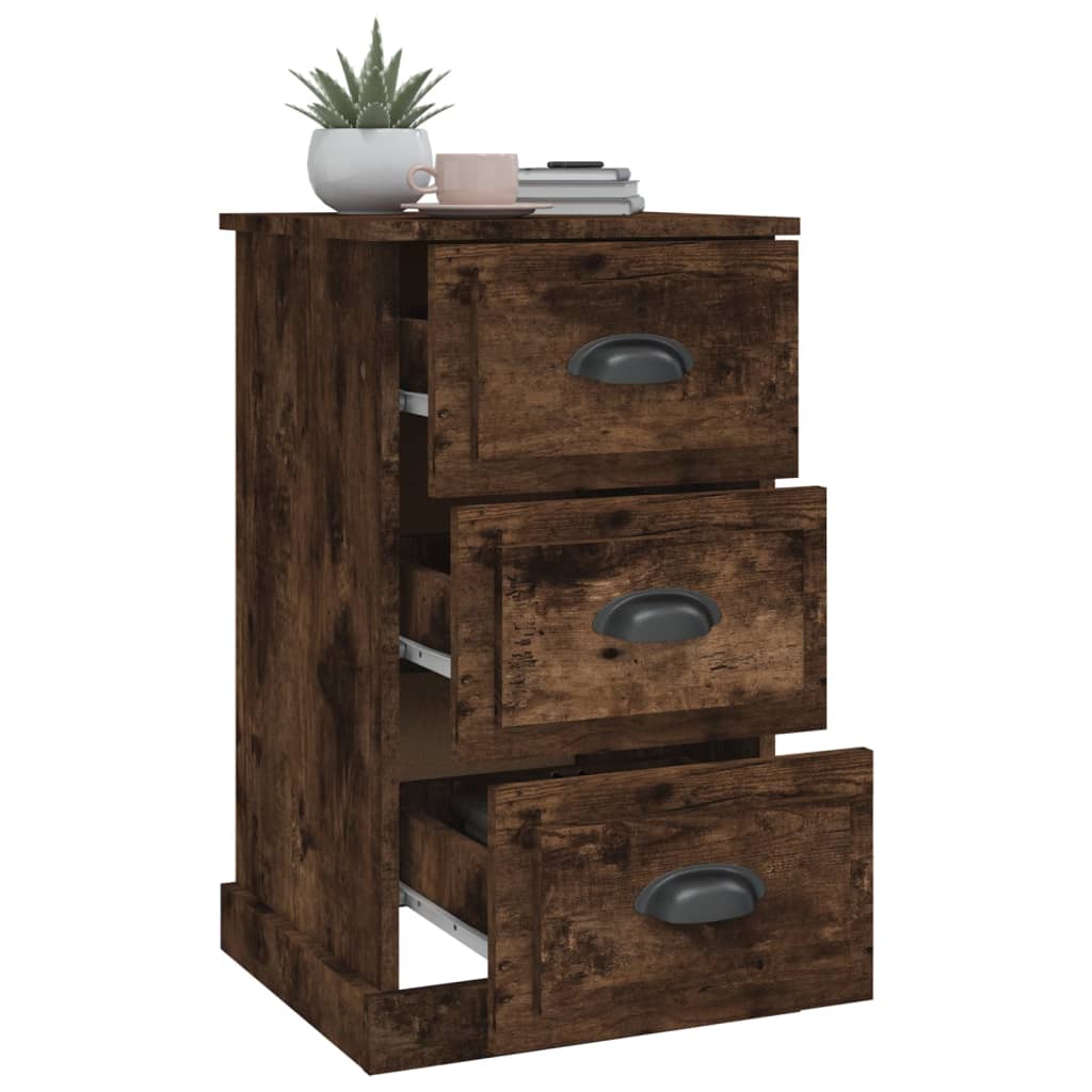 Bedside Cabinet Smoked Oak 39x39x67 cm Engineered Wood