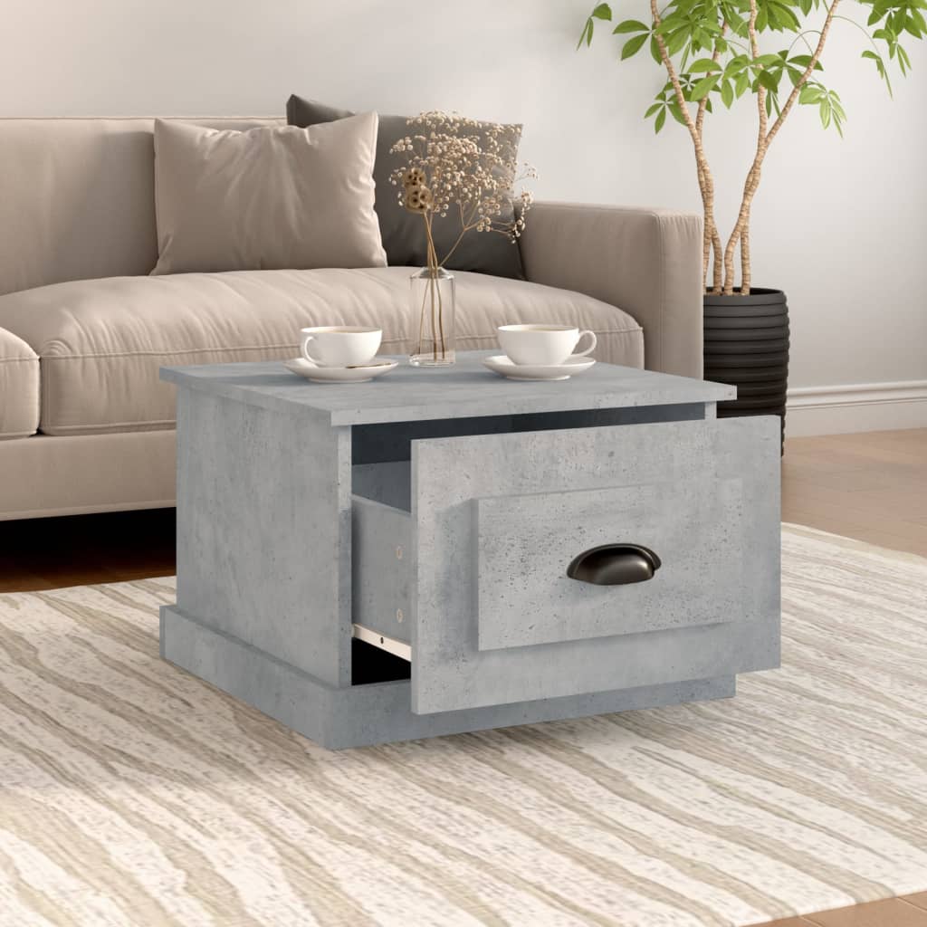 Coffee Table Concrete Grey 50x50x35 cm Engineered Wood