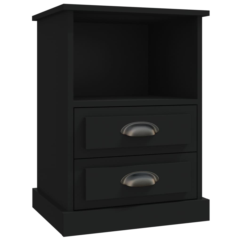 Bedside Cabinet Black 43x36x60 cm