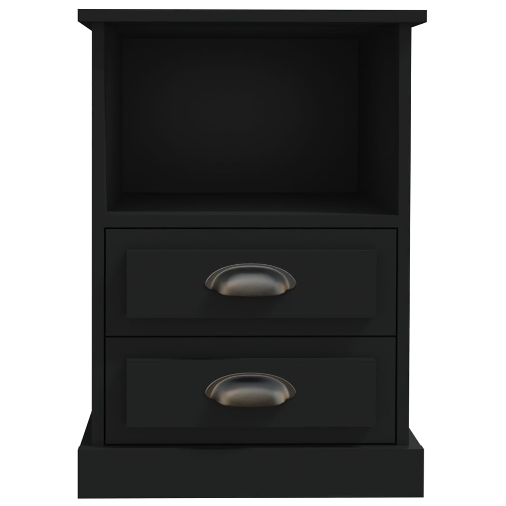 Bedside Cabinet Black 43x36x60 cm